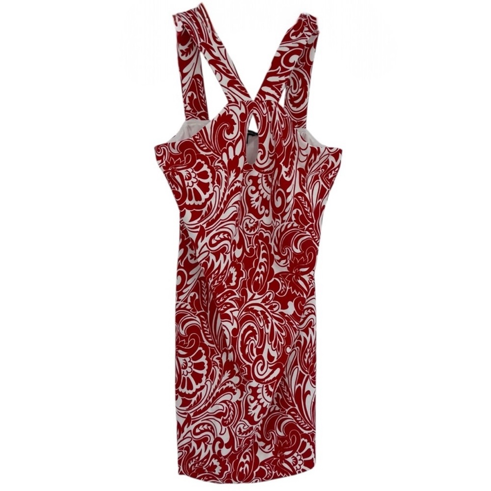 Boston Proper Beyond Travel Red and White Patterned Dress Size Medium